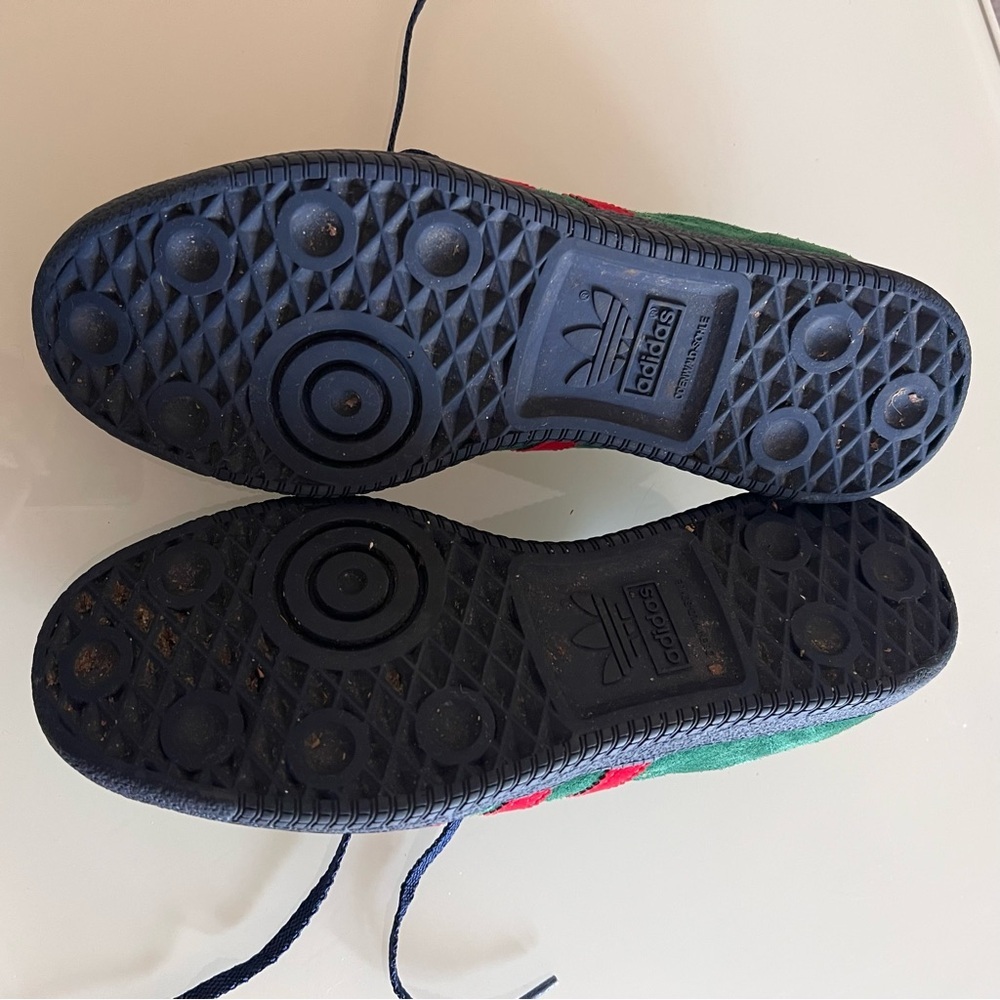 ADIDAS Blackburn SPZL green suede red stripe limited edition trainers - Picture 6 of 16